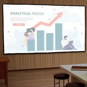 이동식 빔프로젝터 스크린 330x187cm 영화스크린 홈시어터