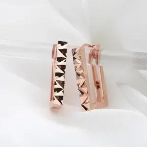 [룽스]사각 컷팅 원터치링 귀걸이 14K 14k금침귀걸이