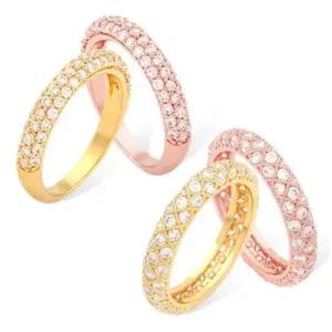 [룽스]골드 딸선물 로즈골드 큐빅 데일리 레이어드링 14Kgp