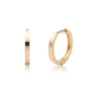 [룽스]원터치 골드 여자귀걸이 심플 링 귀걸이 14K