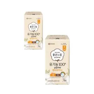 좋은느낌 유기농순면 팬티라이너 롱 36개입x2팩