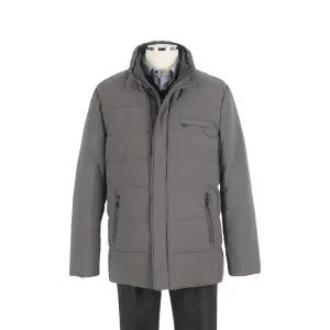 TG패션 웰론 그레이 이중 카라 패딩 점퍼 T204JPJW512