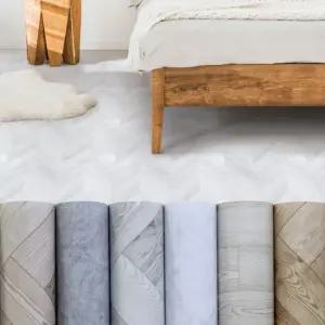 바닥 장판 시트지 점착식 거실 베란다 헤링본 대리석 50cm