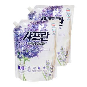 엘지 샤프란 섬유유연제 릴렉싱 아로마 2.1L 2개
