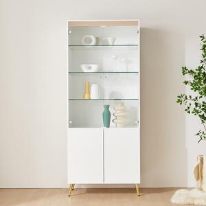 모던탑21 골드 콤비 800-5단 유리 장식장 피규어 진열 수납장