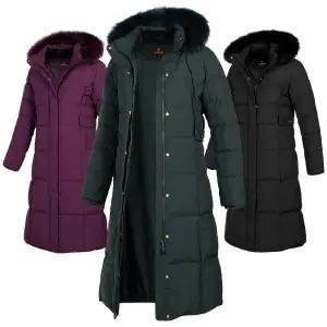 겨울 리얼폭스퍼 탈부착후드 슬림핏 여성 오리털 롱코트 7부코트 덕다운 패딩점퍼 벨트포인트