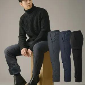 3종세트 남자 패딩 바지 조거 팬츠 캠핑 골프 웰론 솜 겨울 남성 일자핏