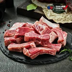 프레시누리 미국산 뜯어먹는 재미가 있는 쪽갈비 바베큐 캠핑 구이용 400gX4팩