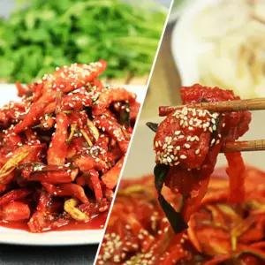 전라도 전통시장 쭈꾸미,오징어,가오리,홍어무침,꽃게무침 1kg