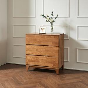 [바로방 가구]모네 800 3단 원목 낮은 미니 정리장 원룸 다용도 거실 수납장 서랍장