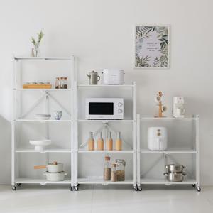 무브 접이식 수납 선반 철재 벽걸이 다용도실 팬트리 베란다 주방 시스템 랙 3단 4단 5단 선반