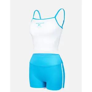 [레노마수영복](김해점)끈주머니증정 여성 슬리브리스 래쉬가드세트(크롭비치탑+바지)/LS2E901