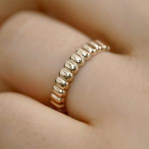 노블링 굵은 볼 레이어드 반지