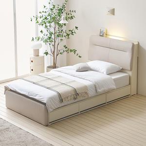 파로마 유니온 LED 프리미엄 패브릭 레더 수납침대 SS