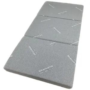 [본사직배] 라꾸라꾸 그래핀 3단 CBK-2000 (S) 접이식 매트리스 토퍼 수면 침대 바닥 차박 캠핑 매트 1인용