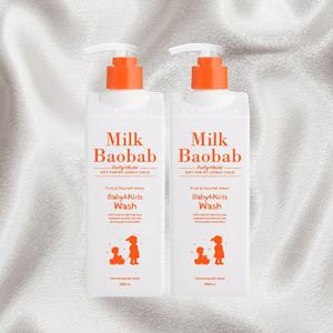 밀크바오밥키즈워시 베이비바디워시 유아클렌저 500ml 2개