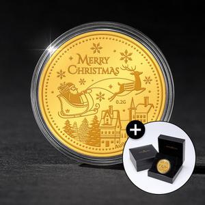 [골드팡] 24k 해피 크리스마스나잇 순금코인 0.2g + 프리미엄 가죽패키지