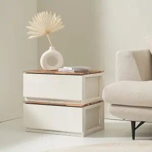 스토빈 와이드1단서랍장 우드탑