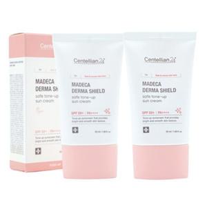 1+1 센텔리안24 마데카 더마 쉴드 세이프 톤업 선크림 50ml 자외선차단 워터프루프