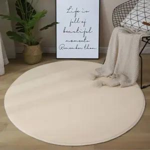 크림 200cm 원형 러그 (WFHJLO6)