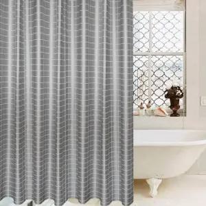 고품질 욕조커튼 물튐방지 샤워커튼 타일패턴 모던시크 (WFHJF4V)