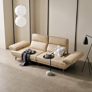 쉐우드가구 다온 이태리 천연통가죽 팔걸이 스윙 소파 3인용