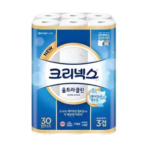 크리넥스 울트라클린 3겹 화장지 25m 30롤 1팩 (30롤)