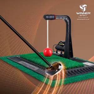 위너스피릿 디지털 스윙연습기 실내연습매트 파크골프
