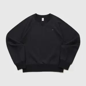 여성 루즈핏 모달 멜로우 라운드 맨투맨 블랙 QQ422OFSO1-BLK