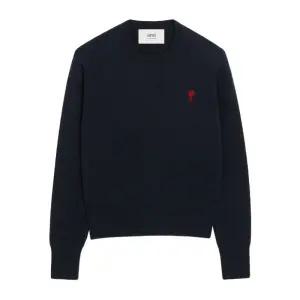 하트 자수 울 크루넥 스웨터 FKS826 001414