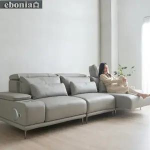 [신년맞이 혜택가] 알토 4인 전동 슬라이딩 모션쇼파 고급형 소파전체 천연면피소가죽 쇼파침대