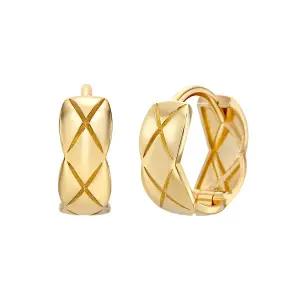 골드팡 14k 와이드쿠션퀼팅 귀걸이