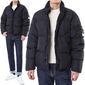 스톤아일랜드 와펜패치 가먼트다이 클링클랩스 덕다운 패딩 블랙