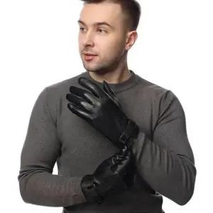 남자 가죽 장갑 드라이빙 스마트폰 겨울 남성 가죽 장갑 기모 오토바이 운전
