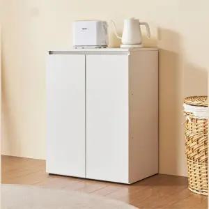 주방 양문형 화이트 3단 그릇장 수납장 자취방 1인가구 토스트기선반