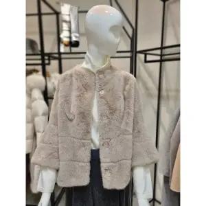 [SI](의정부점)노카라 9부 소매 페이크퍼 재킷 (SOLJ 8194)