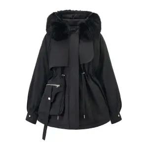 [탱커스]허리 스트링 후드 퍼 탈부착 집업 점퍼 TX4JP052L0 _P413158999