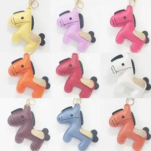 키링 말 망아지 인형 가죽 가방 열쇠고리 키홀더 십이간지 출생 띠