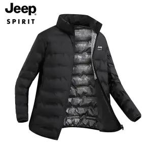 JEEP SPIRIT 남성 경량 다운 패딩 재킷 오리털 도톰 루즈핏 점퍼