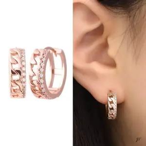 회사원 여자 꽃 선물 금 14K 귀걸이 하트 (WFJ59X7)