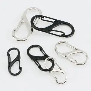 S형 카라비너 캠핑 등산 낚시 8자 고리 미니 키링