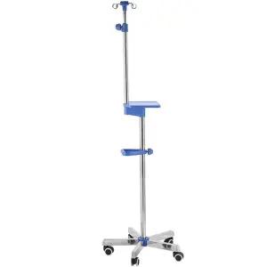 수액걸이 링거대 병원폴대 링거거치대 이동식 파란