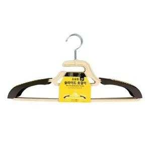 슬라이드 논슬립 옷걸이 2P 행거 외투걸이 미끄럼방지 회전식 티셔츠걸이 일반