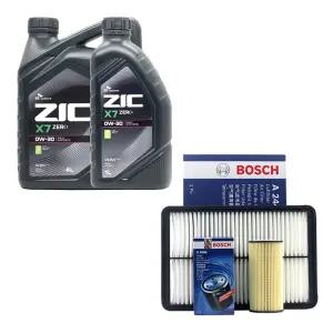 투싼NX4 가솔린 엔진오일 지크 X7 제로 0W30 5리터 보쉬 오일필터 에어필터