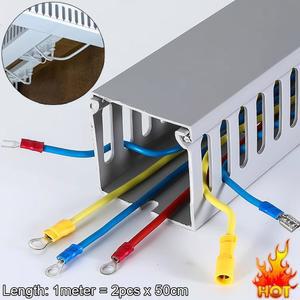 책상 TV 컴퓨터 케이블 PVC 레이스웨이 슬롯 커버 아래에 회색 배선 코드 위한 시스템이 트레이 전원 덕트 관리 개방형 있는 숨기기