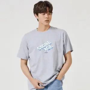 키밍 STONE AGE 그래픽 캐쥬얼 반팔티 W7EA06C