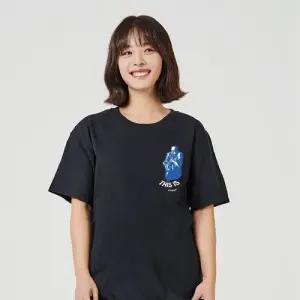 키밍 색소폰 콘서트 그래픽 반팔티 캐쥬얼 W76843A