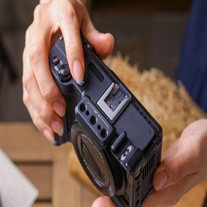 Canon V1 용 YANZUO 카메라 브래킷 금속 보호 퀵 릴리스 플레이트 케이지 확장 비디오 Vlog 촬영 액세서리