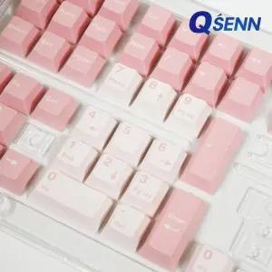 QSENN 벚꽃 PBT 체리프로파일 한글 키캡 122키