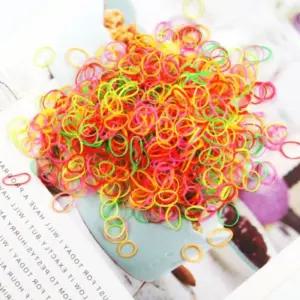애기 고무줄 헤어끈 미니 칼라 머리끈 700개 끈 책상메모지 고무맨드 고